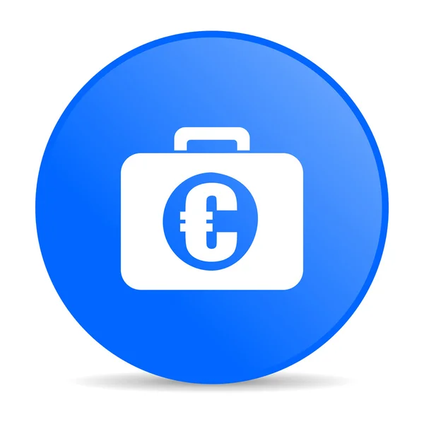 Finansiella blå cirkel web blanka ikonen — Stockfoto