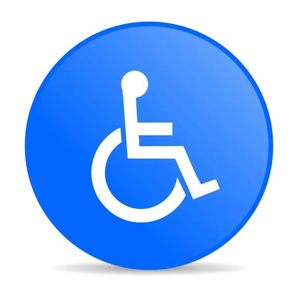 Accessibilité cercle bleu web icône brillante — Photo