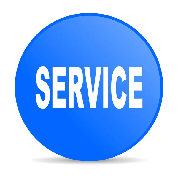 Service cercle bleu web icône brillante — Photo