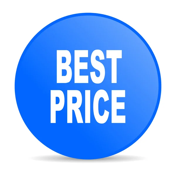 Melhor preço azul círculo web ícone brilhante — Fotografia de Stock