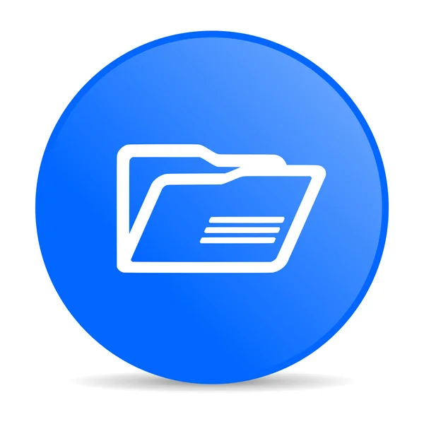 Folder blue circle web glossy icon — Stock Photo, Image