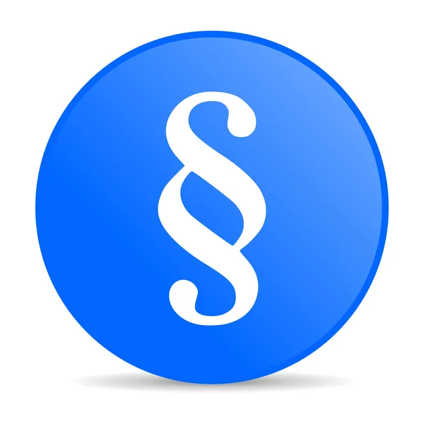 Lesklý ikona webové odstavec modrý kruh — Stock fotografie