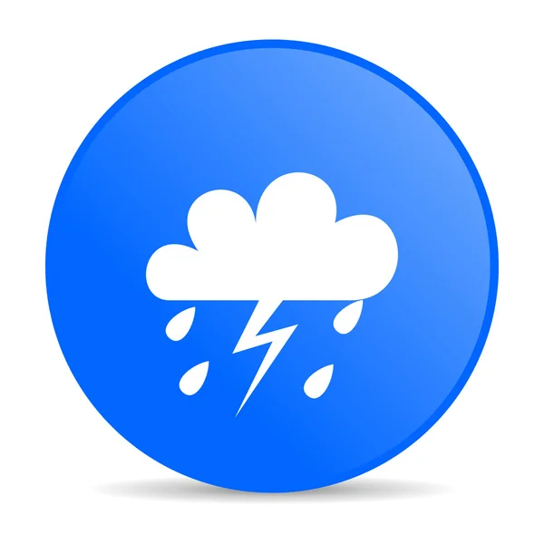 Прогноз погоды синяя круглая икона — стоковое фото