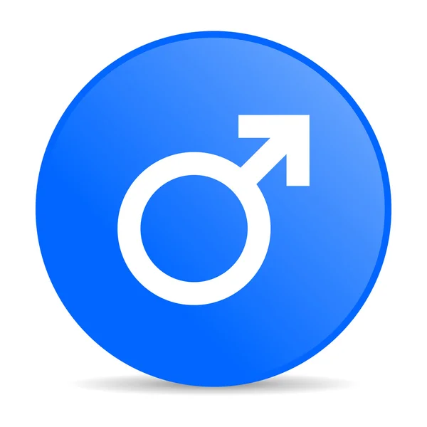 Lesklý ikona webové pohlaví modrý kruh — Stock fotografie