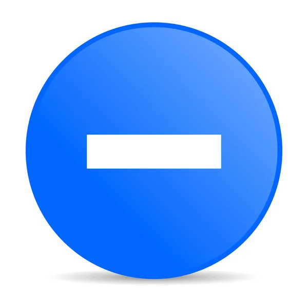 Minus blauer Kreis Web Hochglanz-Symbol — Stockfoto