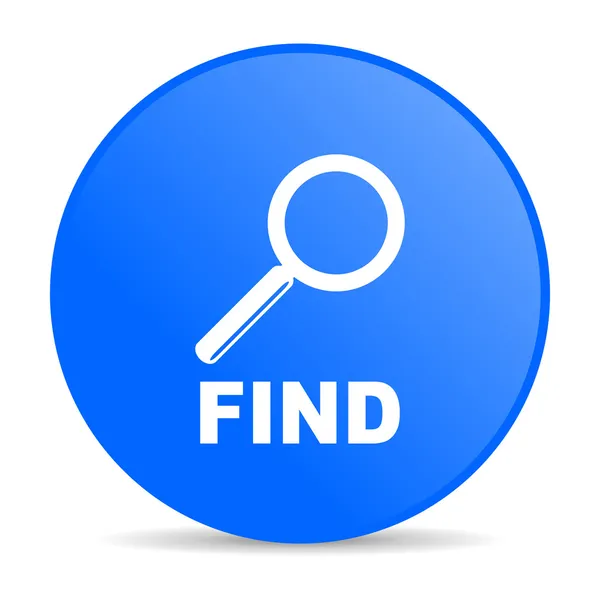 Find blue circle web glossy icon — стоковое фото