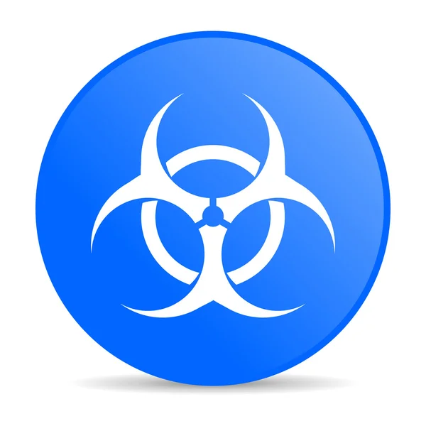 Virus azul círculo web icono brillante —  Fotos de Stock