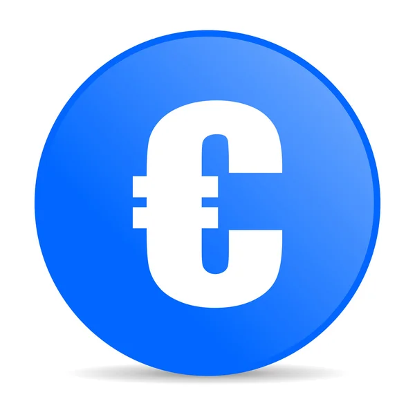 Euro blue circle web glossy icon — Stock Photo, Image