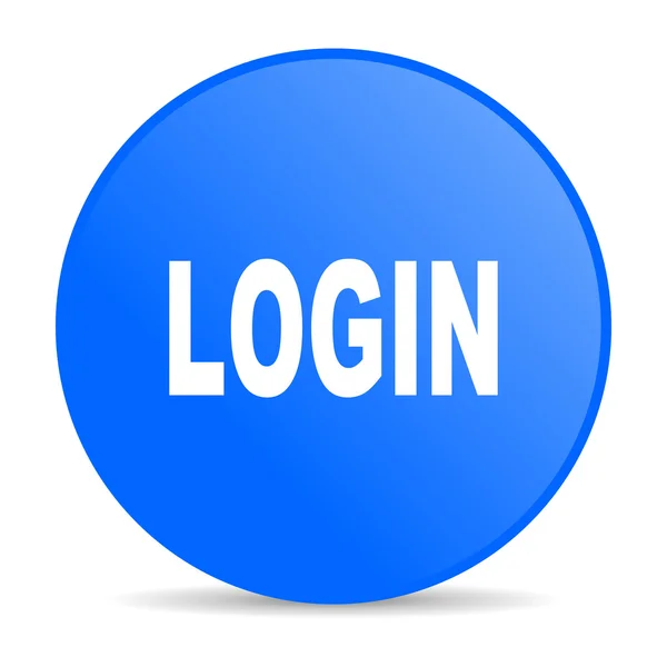 Login blue circle web glossy icon — Stock Photo, Image