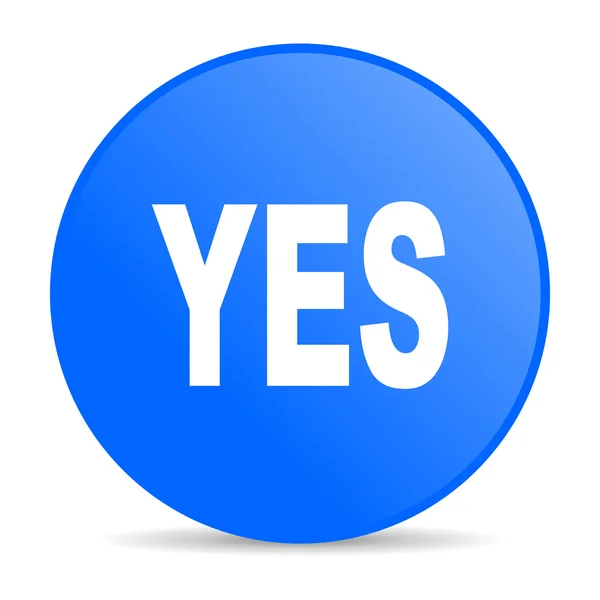 Yes blue circle web glossy icon — Stock Photo, Image