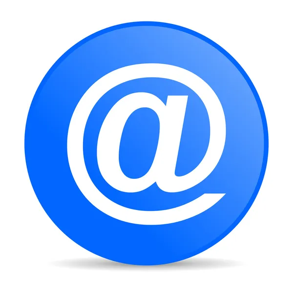 A cerchio azzurro web icona lucida — Foto Stock