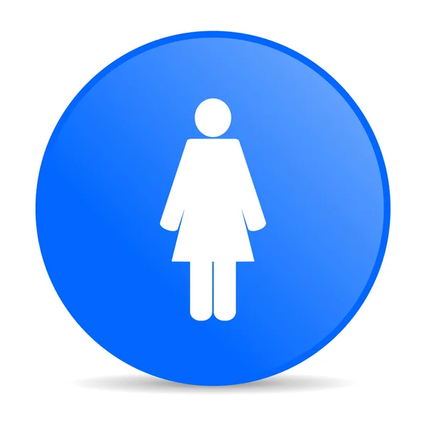 Woman blue circle web glossy icon — Stock Photo, Image