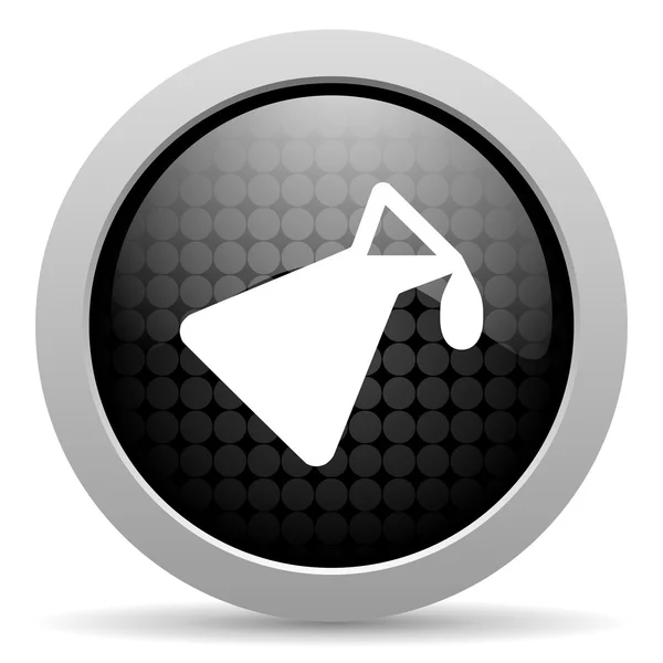 Chimica cerchio nero web icona lucida — Foto Stock