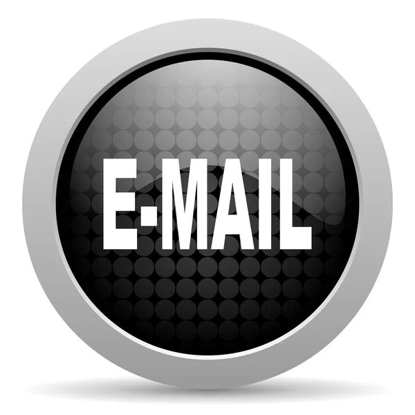 Mail black circle web glossy icon — Stok fotoğraf