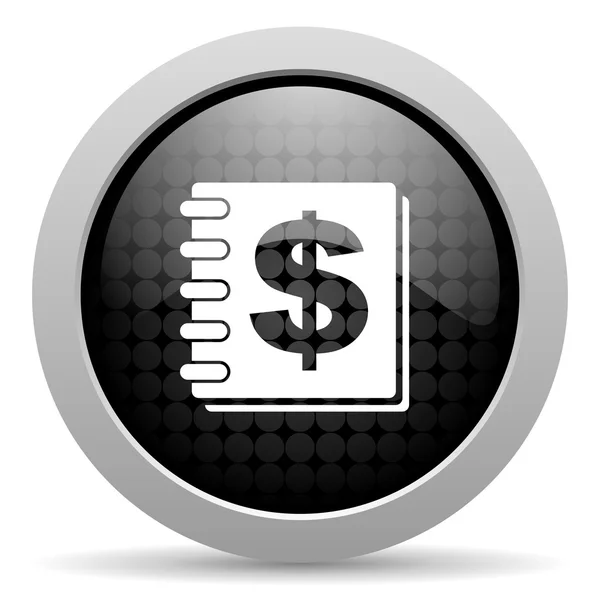 Money black circle web glossy icon — Stock Photo, Image