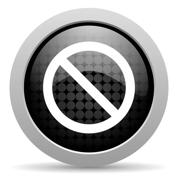 Access denied black circle web glossy icon — Stock Photo, Image