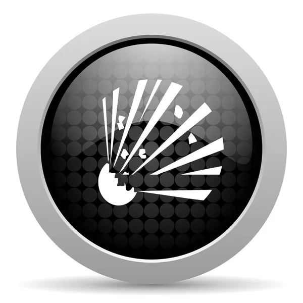 Bomba círculo negro web icono brillante — Foto de Stock