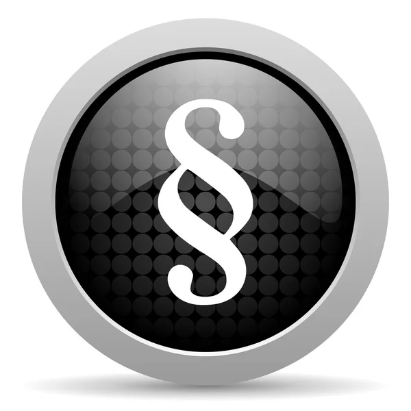 Paragraph black circle web glossy icon — Stock Photo, Image