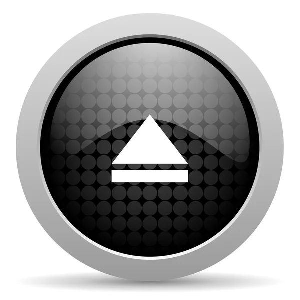 Eject black circle web glossy icon — Stock Photo, Image