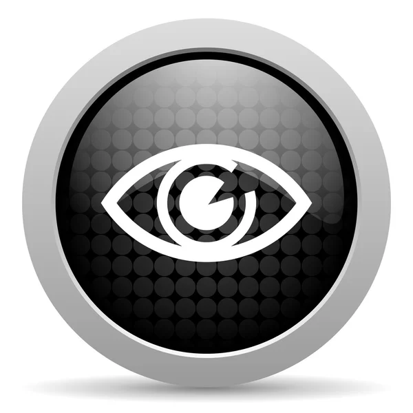 Eye black circle web glossy icon — Stock Photo, Image