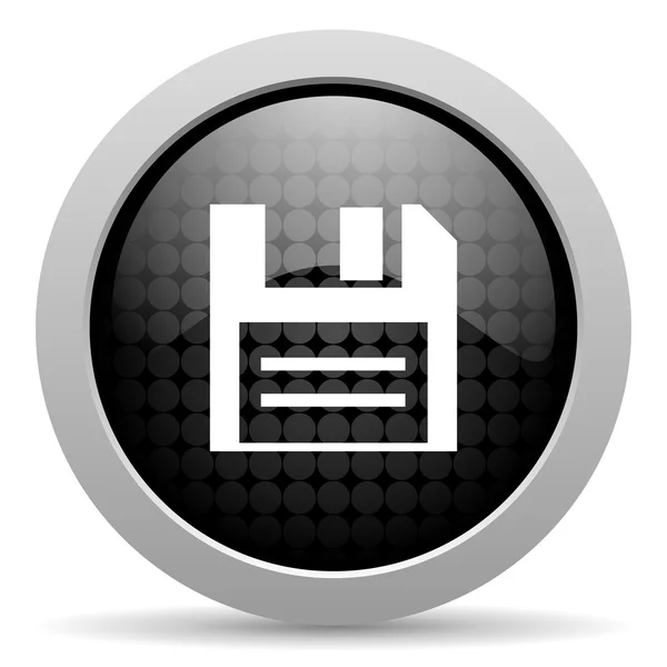 Disk siyah daire web parlak simgesi — Stok fotoğraf