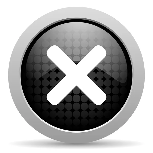 Cancel black circle web glossy icon — Stock Photo, Image