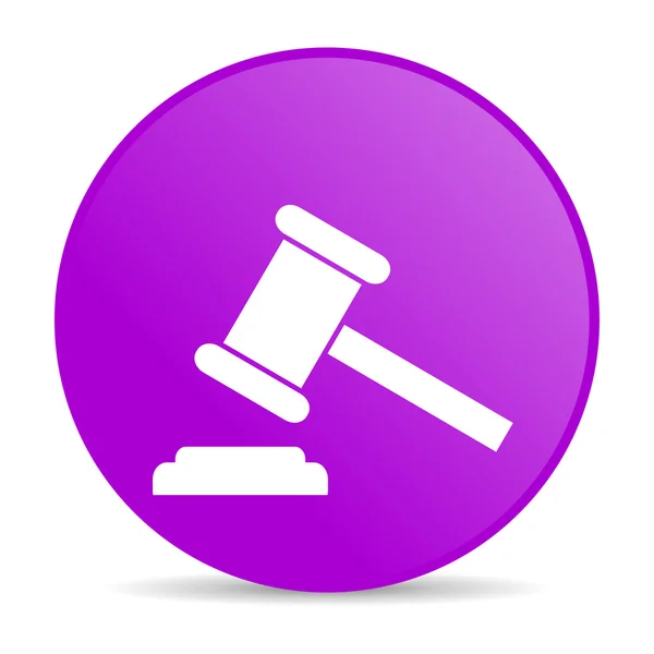 Law violet circle web glossy icon — Stock Photo, Image