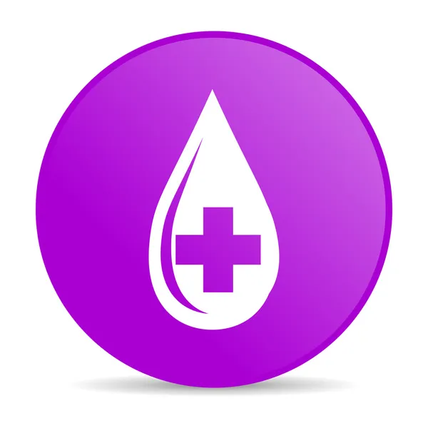 Blood violet circle web glossy icon — Stock Photo, Image