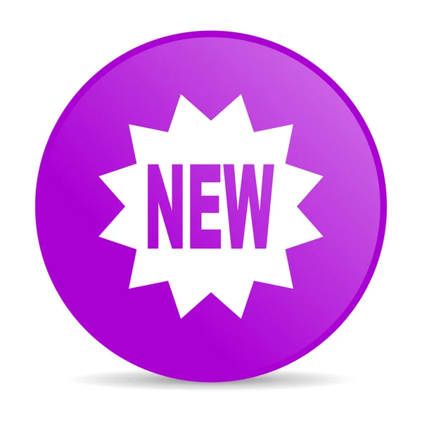 New violet circle web glossy icon — Stock Photo, Image