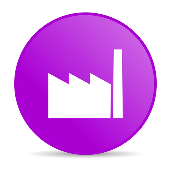 Industry violet circle web glossy icon — Stock Photo, Image