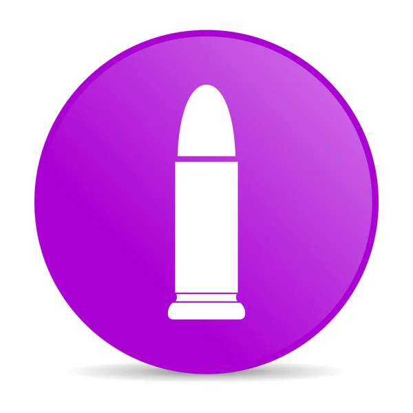Блестящая иконка в фиолетовом круге — стоковое фото