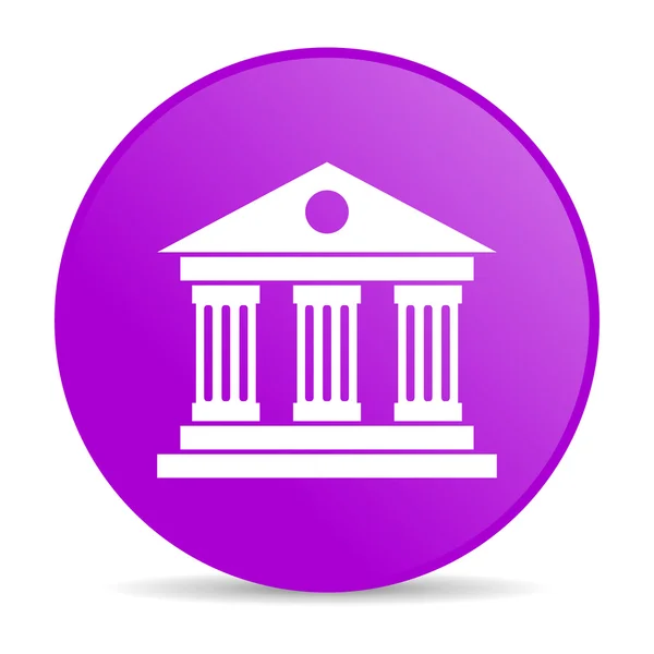 Museum violet circle web glossy icon — Stock Photo, Image