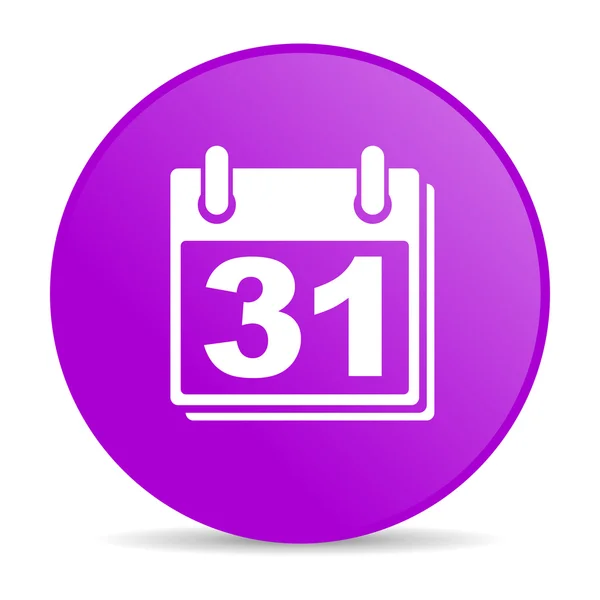 Violet cirkel web glanzende kalenderpictogram — Stockfoto