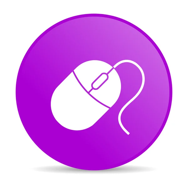 Mouse violet circle web glossy icon — Stock Photo, Image