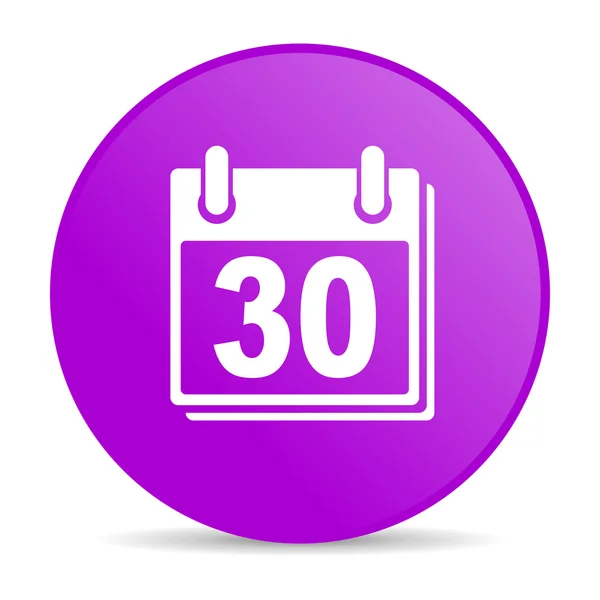 Calendar violet circle web glossy icon — Stock Photo, Image