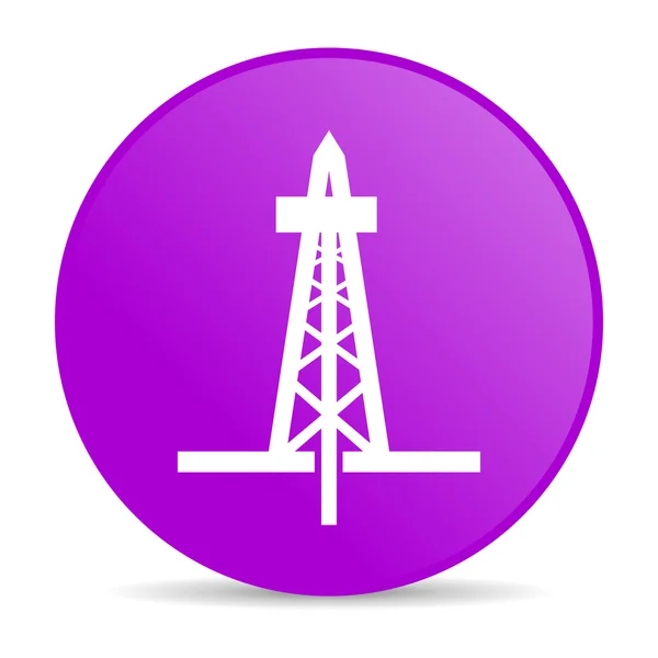 Wiercenia fioletowy koło WWW błyszczący ikona — Zdjęcie stockowe