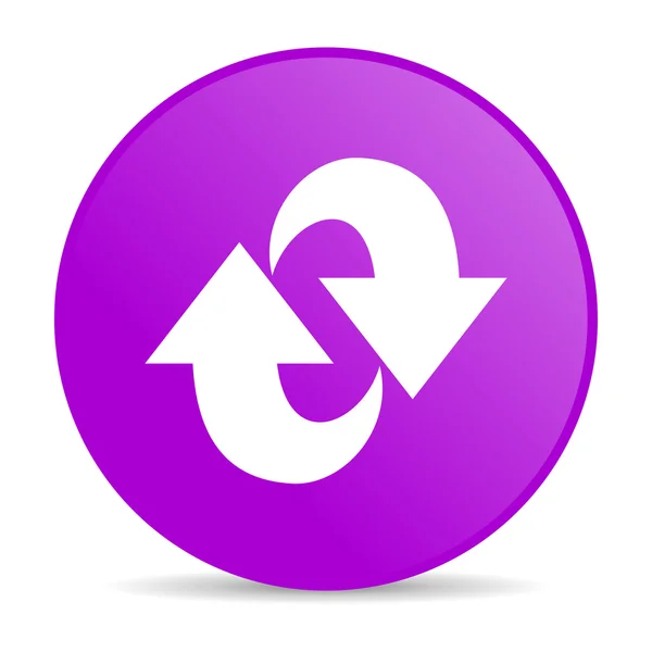 Girar violeta círculo web brillante icono —  Fotos de Stock