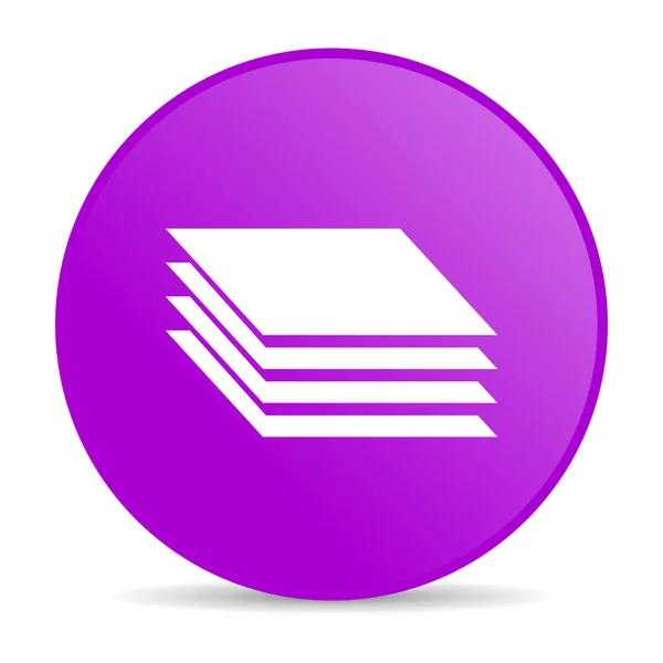 Camadas violeta círculo web ícone brilhante — Fotografia de Stock