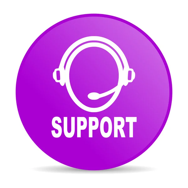 Support violet circle web glossy icon — Stock Photo, Image