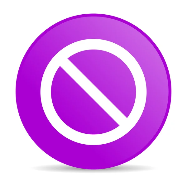 Toegang geweigerd violet cirkel web glanzende pictogram — Stockfoto