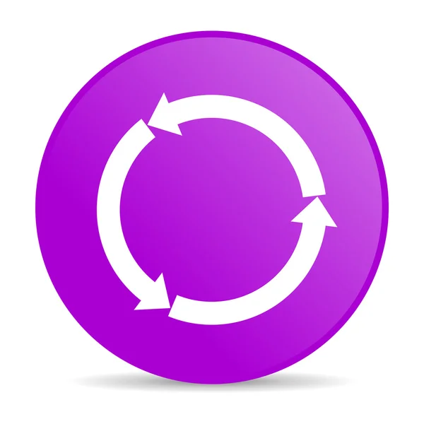 Refresh violet circle web glossy icon — Stock Photo, Image