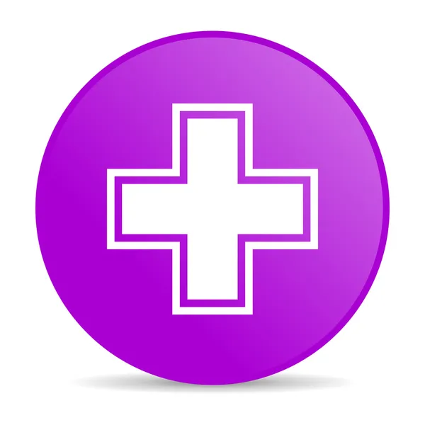 Pharmacy violet circle web glossy icon — Stock Photo, Image