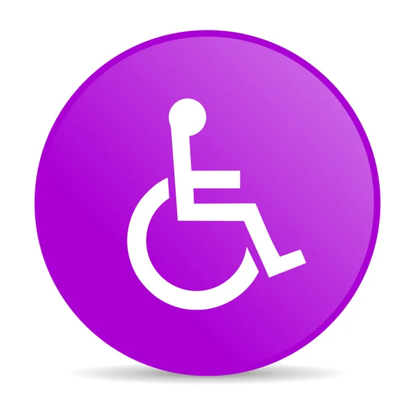 Доступность фиолетовый круг веб-глянцевая иконка — стоковое фото