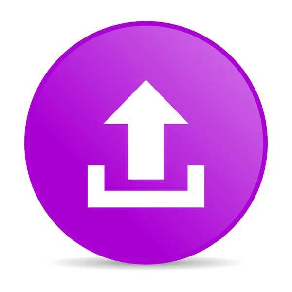 Wgraj fioletowy koło WWW błyszczący ikona — Zdjęcie stockowe