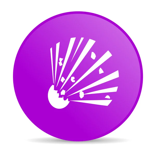 Bomb violet circle web glossy icon — Stock Photo, Image