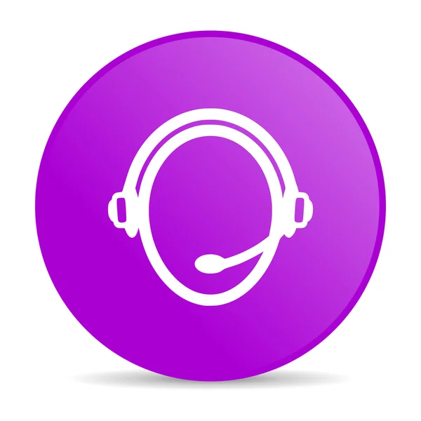 Klienta usługi fioletowy koło WWW błyszczący ikona — Zdjęcie stockowe
