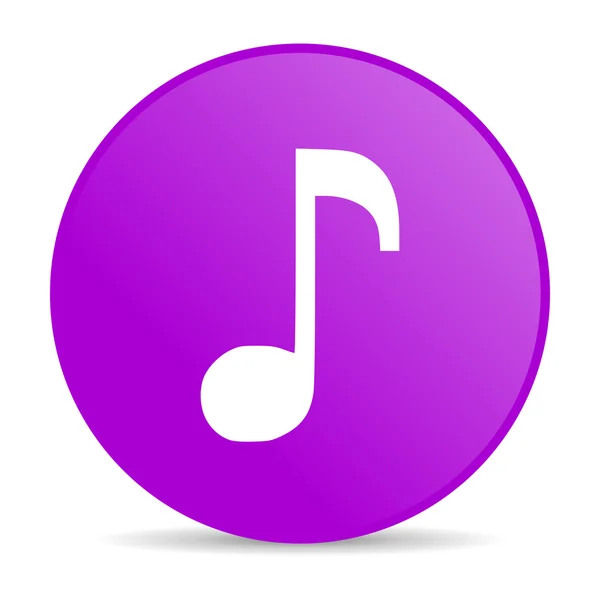 Música violeta círculo web brillante icono —  Fotos de Stock