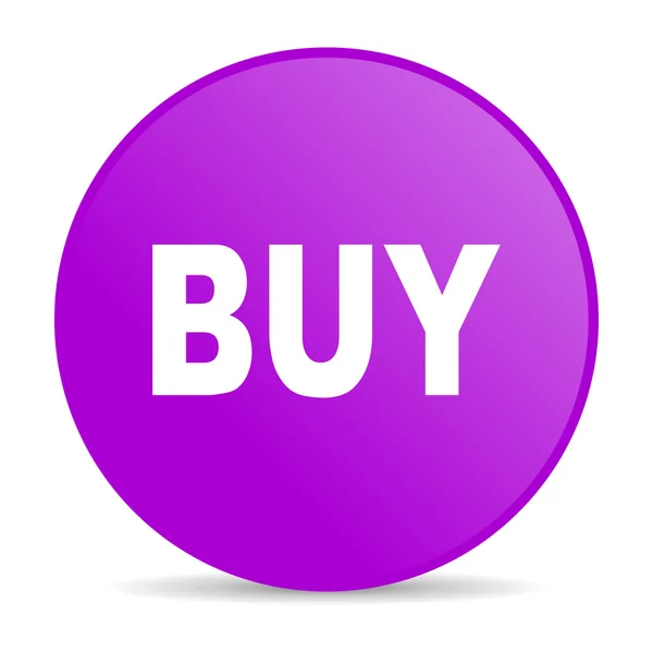 Comprare viola cerchio web icona lucida — Foto Stock