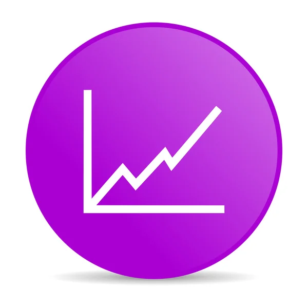 Diagramm violett Kreis Web Hochglanz-Symbol — Stockfoto