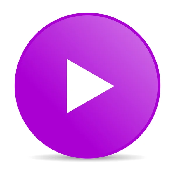 Play violet circle web glossy icon — Stock Photo, Image